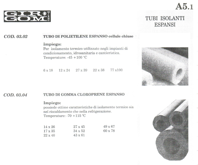 tubi isolanti A-5.1